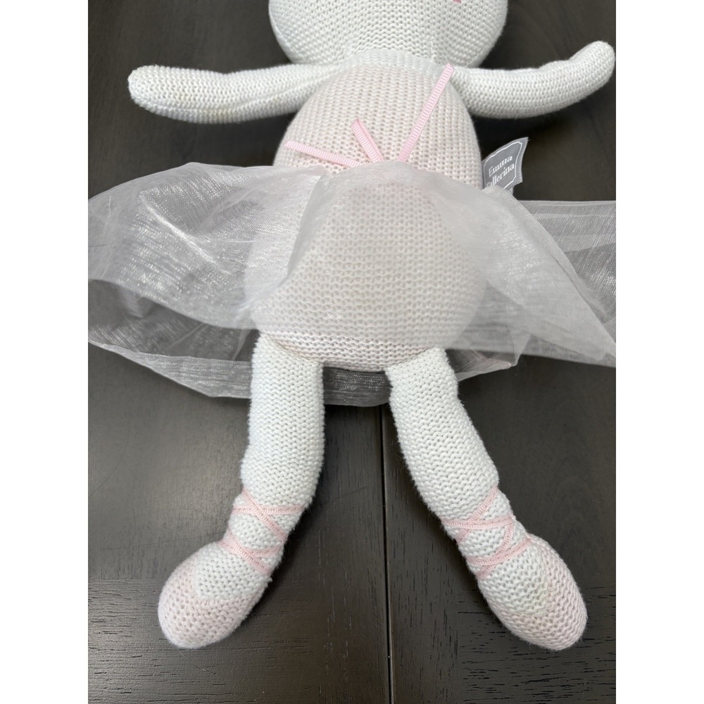 Emma Ballerina Knitted Plush Doll Toy Rattle Cotton Living Textiles 17" - Picture 6 of 6